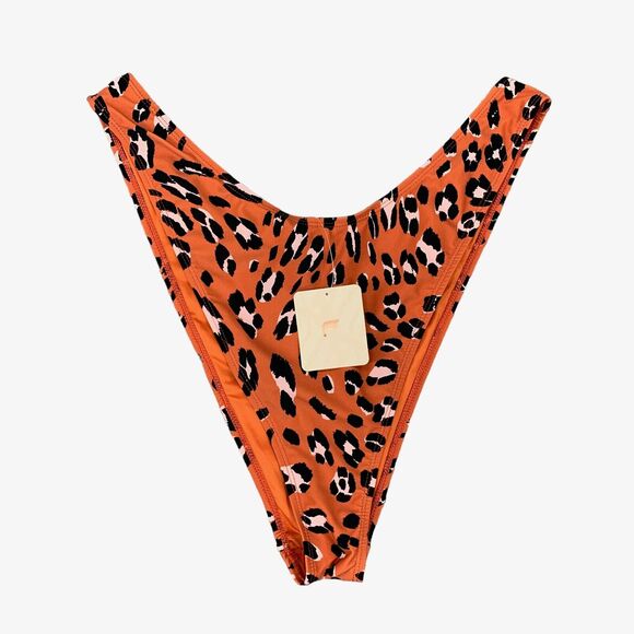 Fabletics Bikini Bottom Womens XL Extra Large Cheetah Noa High Cut Swim Brief - Picture 1 of 14
